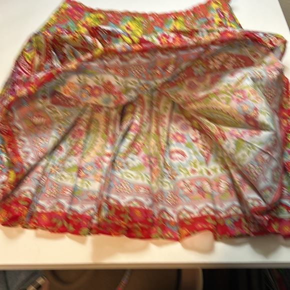 JONES WEAR JEANS PLEATED FLORAL PAISLEY PRINT COTTON MINI SKIRT SIZE 8 - Picture 8 of 11